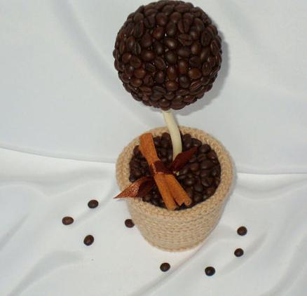 Topiary od zrna kave, ili Kako napraviti vlastite ruke mirisne suvenire