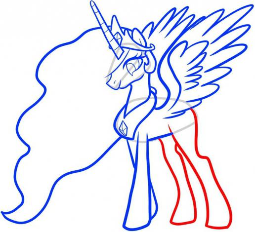 crtež Princess Celestia