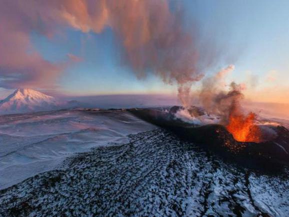 Izbijanje vulkana na području Rusije