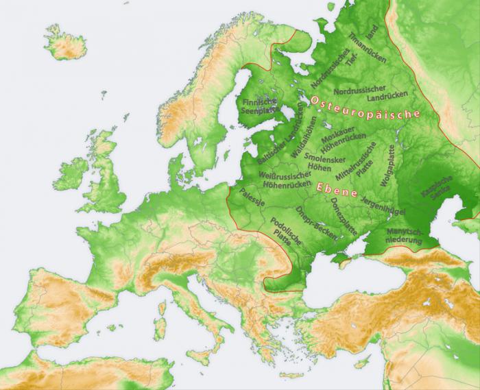 na koju je tektonska struktura ograničena na rusku ravnicu